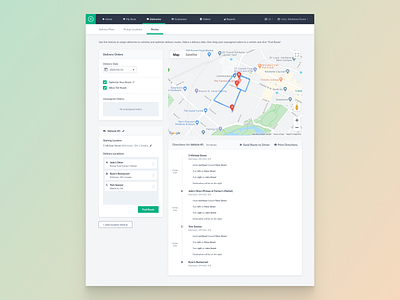 Delivery Route Planner Concept