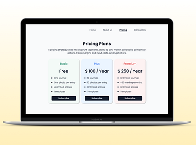 Pricing app design ui ux