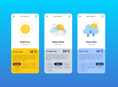 Weather app design ui ux