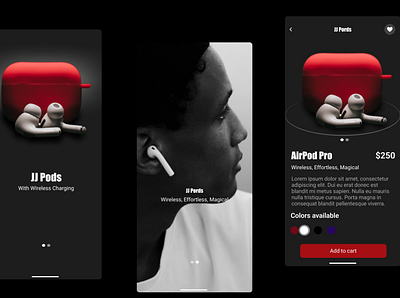 Airpod mobile app design concept ui