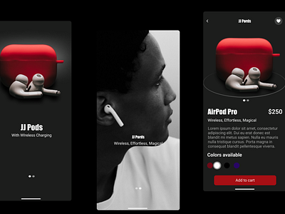 Airpod mobile app design concept