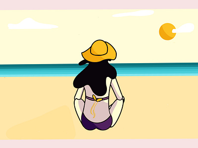 Beach Day app art design flat graphic design illustration illustrator minimal web website