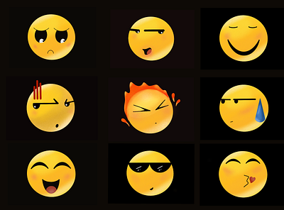 Emojis emoji emojis emoticon emotion flat graphic design illustration illustrator logo minimal ui ux vector vector art vector illustration vectorart vectors website