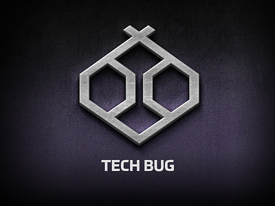 Tech Bug Logo black brackets branding design logo psd purple