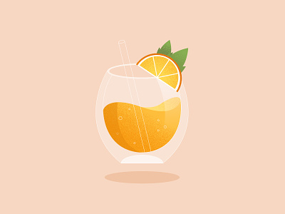 Orangre lemonade adobe illustrator bubbles drink grain illustration lemonade mint orange texture vector