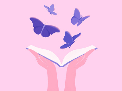 Butterflies book butterflies drawing hands illustration procreate