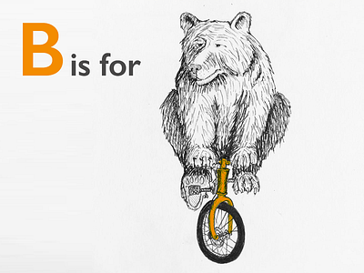 B is for... a bear on a bike!