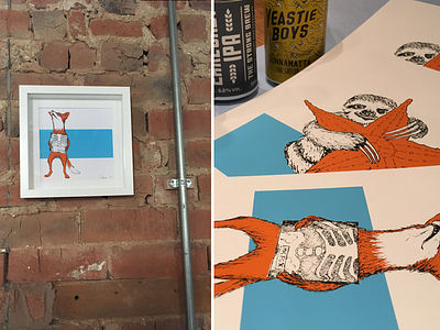 Lovely screen prints! animals bear fox illustration octopus puffin screen print silkscreen sloth unicorn