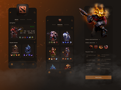 Dota 2 Manager app concept