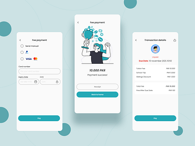 Education management app | Payment screens