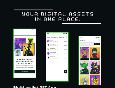 Multi-Wallet NFT App app design ui ux