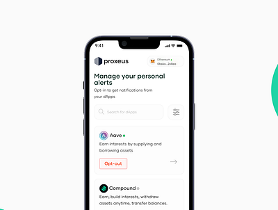 Opt-In Notifications for DApps app design ui ux