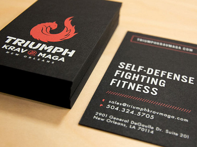 Triumph Business Cards black cards business cards fitness screen print