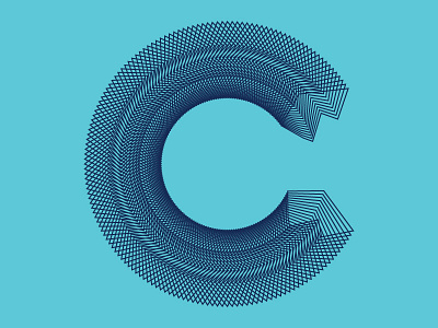 Letter C experiment letters spirograph typography