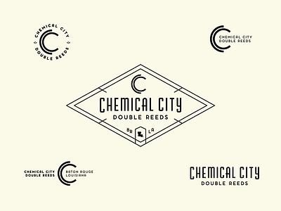 Chemical City Logo art deco baton rouge branding design logo louisiana typography vector