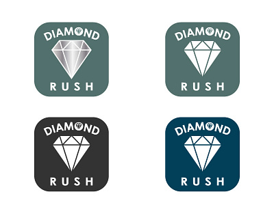 diamond rush logo design diamond logo graphic design illustrator logo logo game simple vector