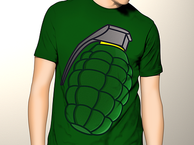 Grenade! comic illustration shirt