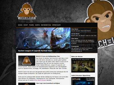 eSport Webpage css esport html javascript