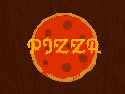 Delicious cheese delicious illustration pizza