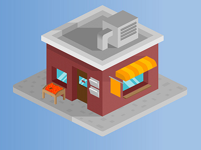 Isometric Kiosk WiP illustration isometric kiosk