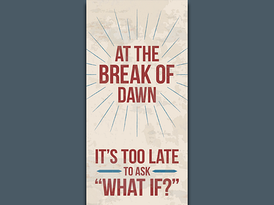 At the Break of Dawn (WiP) at the break of dawn flyer revolution