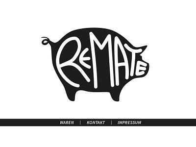 Remate – Second Hand Shop illustration logo pig secondhand