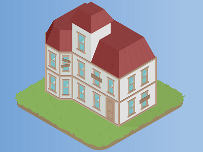 Isometric House illustration isometric