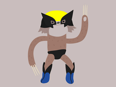 Day 4 – Sloth 30daychallenge animal comic cute illustration kids marvel quokka wolverine x men