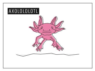 Day 10 – Axolotl 30daychallenge animal axolotl cute design fashion geometric illustration lowpoly water