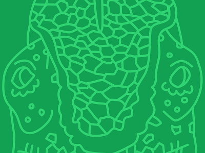 Day 12 – Chameleon 30daychallenge animal chameleon green illustration kids pattern
