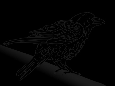 Day 15 – Raven 30daychallenge animal bird comic dark illustration night raven