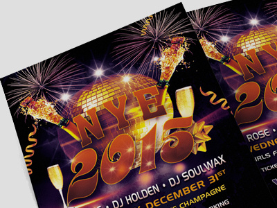 New Year Party Flyer happy new year new year new year eve bash nye premium flyer professional flyer sexy silver vip welcome new year xmas