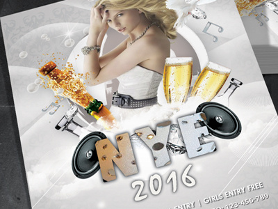 New Year 2016 Party Flyer nightclub sexy nye 2016 party party in bed pink royal royal party sexy sexy flyer sexy legs vip flyer vip party