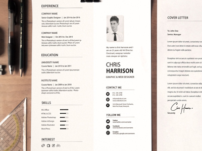 Red Resume designs, themes, templates and downloadable graphic elements ...