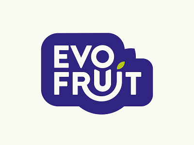 Evofruit Logo brand identity colorful evo food fruit leaf logo mark organic sustainable tropical fruit