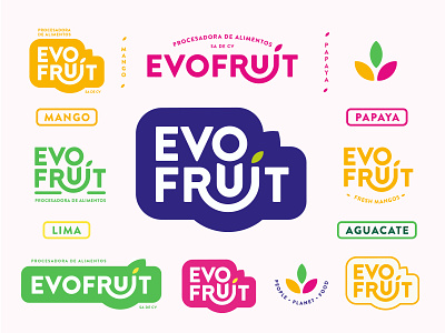 Evofruit Brand Identity avocado brand identity branding fruit identity magnolia mexico papaya san antonio tropical fruit tropical leaves