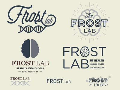 Frost Neuroscience Lab Logos brain brand identity dna logo science science lab