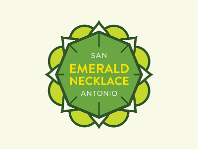 Emerald Necklace Of San Antonio green identity jewel logo nature outdoors parks san antonio texas