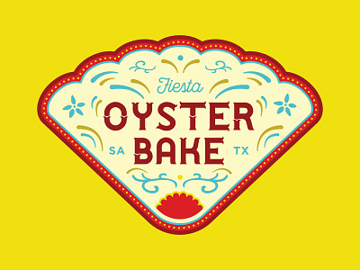 Fiesta Oyster Bake Identity fiesta oyster oyster bake san antonio satx sugar skull