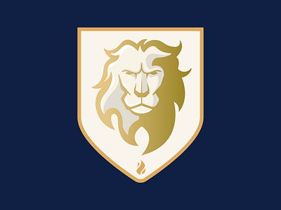 Culture of the Champion crest fire gold lion