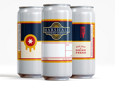 Marshall Brewing Co. Crowler Label beer craft beer crowler marshall brewing company tulsa tulsa flag