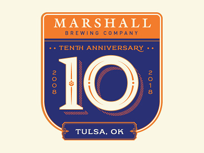 Marshall Brewing - 10 Years! 10 badge craft beer marshall brewing tulsa