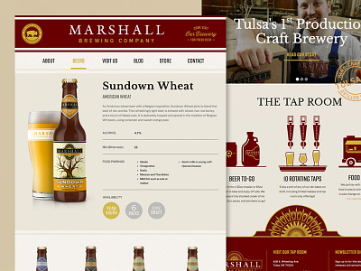 Marshall Brewing Website beer cms craft beer web design web development
