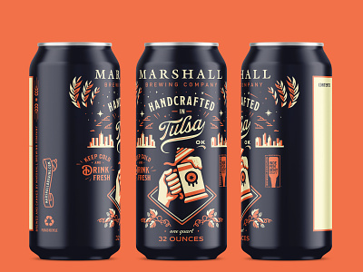 Marshall Brewing Company - Crowler beer beer can beer can design craft beer tulsa