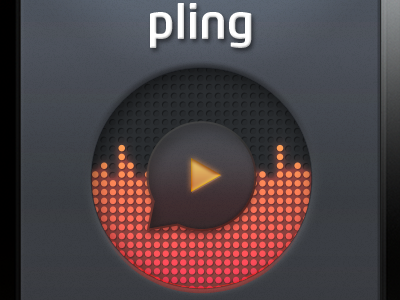 Pling Play Button app button eq grey iphone play pling surface