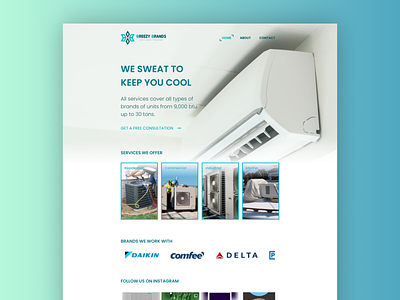 Breezy Brands air-conditioning web design
