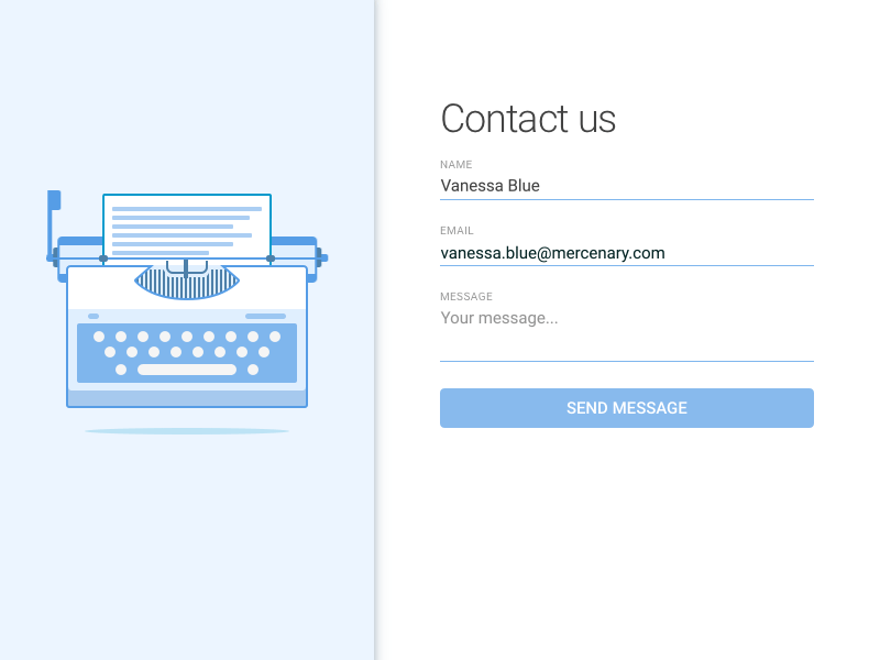 Contact Us Form concept animation contact desktop form gif web white