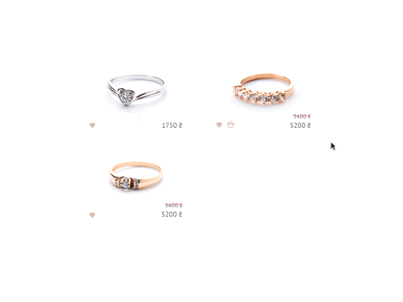 Hover Concept animation estore gif jewelry material minimalism zoom