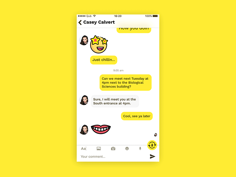 Chat App | Concept android animation app concept gif ios material mobile video