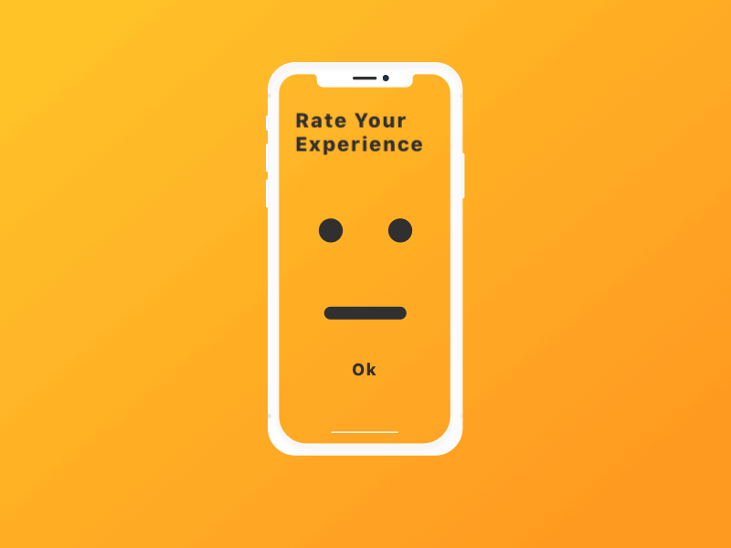 Rate Interaction Concept animation interaction iphonex mobile mood rate